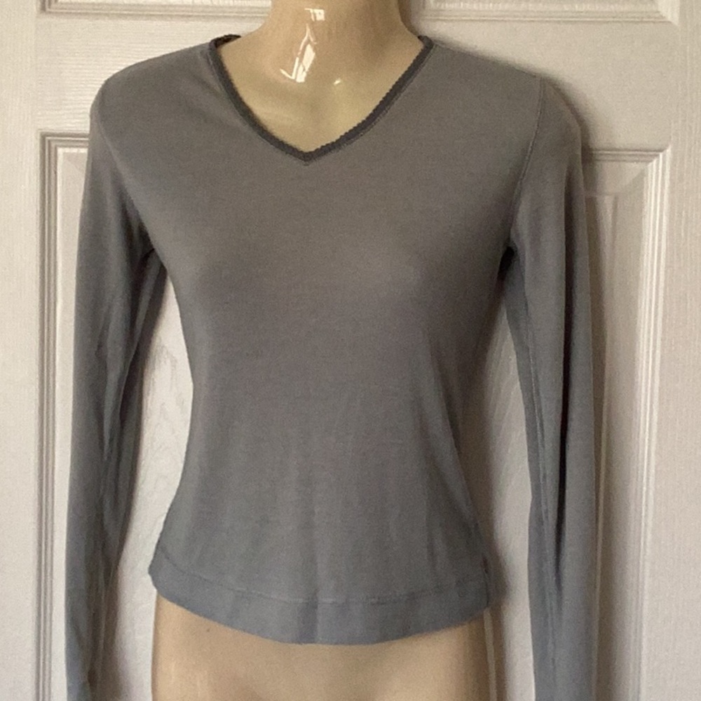 Vintage J. Crew cropped long sleeve tee Sz S